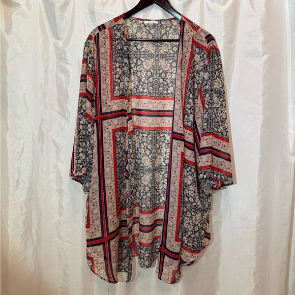 Maurices Boho Floral Print Kimono Cardigan S/M Open Front Lightweight - Picture 1 of 8